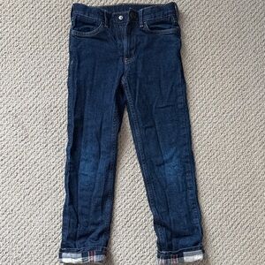 H&M Boys Dark Blue Slim Fit Fleece Lined Jeans